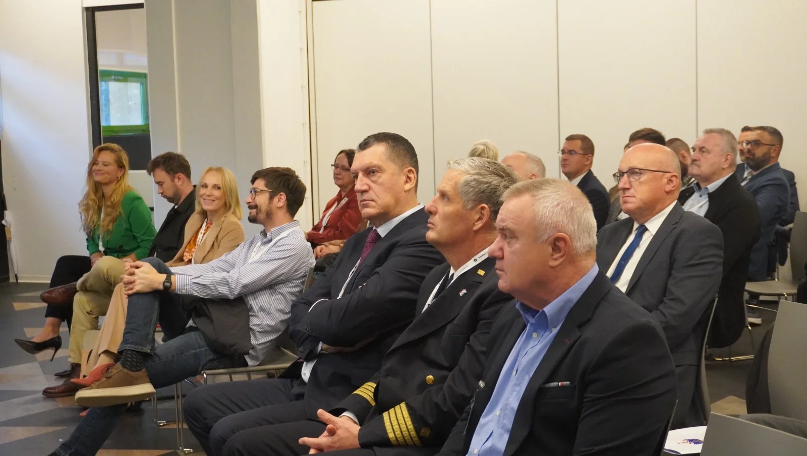 Seated at the GreenMagCore kick-off conference are the Rector of the University of Defence and Security, Prof. Ivica Lučić, PhD, and Vice-Rectors Prof. Luka Mihanović, PhD, and Prof. Željko Dobrović, PhD.